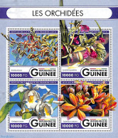 Guinea, Republic 2016 Orchids 4v M/s, Mint NH, Nature - Flowers & Plants - Orchids - Altri & Non Classificati