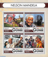 Guinea, Republic 2016 Nelson Mandela 4v M/s, Mint NH, History - Newspapers & Journalism - Politicians - Nelson Mandela - Sonstige & Ohne Zuordnung