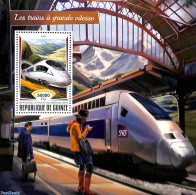 Guinea, Republic 2018 High Speed Trains S/s, Mint NH, Transport - Railways - Trains