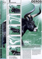 Netherlands - Personal Stamps TNT/PNL 2023 Preh. Animals 5v M/s, Oeros, Mint NH, Nature - Prehistoric Animals - Préhistoriques