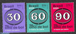 Brazil 2023 180 Years Bull's Eye Stamps 3v, Mint NH, Stamps On Stamps - Nuovi