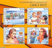 Djibouti 2019 Grace Kelly 4v M/s, Mint NH, History - Performance Art - Transport - Kings & Queens (Royalty) - Movie St.. - Koniklijke Families