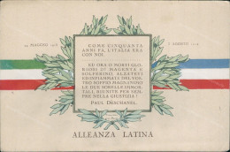 Cs542 Cartolina  Militare Propaganda Alleanza Latina - Andere & Zonder Classificatie