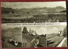 Marbach (SG) - Mehrbildkarte "Ausflugspunkt Schloss Weinstein Marbach Schweiz" / Destination An Schiff MS Brasilia - Andere & Zonder Classificatie