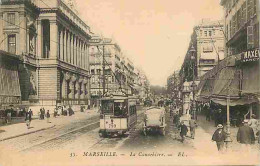 13 - Marseille - La Cannebière - Animée - Tramway - CPA - Voir Scans Recto-Verso - Canebière, Centro Città