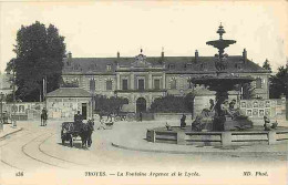 10 - Troyes - La Fontaine Argence Et Le Lycée - Animée - Chevaux - Calèches - Carte Neuve - CPA - Voir Scans Recto-Verso - Troyes