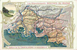 13 - Bouches Du Rhone - Les Départements - Edition De La Cholocaterie D'Aiguebelle - Carte Géographique - CPA - Voir Sca - Sonstige & Ohne Zuordnung