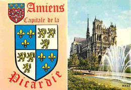 80 - Amiens - La Cathédrale Notre Dame - Blasons - CPM - Voir Scans Recto-Verso - Amiens