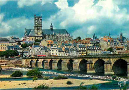 58 - Nevers - La Loire - Le Pont Sur La Loire - La Cathédrale - Carte Neuve - CPM - Voir Scans Recto-Verso - Nevers
