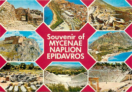 Grèce - Mycènes - Mykhnai - Mycenae - Naplion - Epidauros - Multivues - Carte Neuve - CPM - Voir Scans Recto-Verso - Grecia