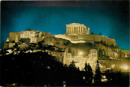 Grèce - Athènes - Athína - L'Acropole Illuminée - Vue De Nuit - Carte Neuve - CPM - Voir Scans Recto-Verso - Greece