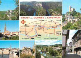 12 - Aveyron - Circuit Des Gorges De L'Aveyron - Multivues - Carte Géographique - CPM - Voir Scans Recto-Verso - Andere & Zonder Classificatie