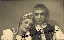 Photo CPA Musiker Hans Schanzara, Portrait Mit Frau, Autogramm - Historical Famous People