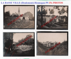 LA BASSE VILLE-DEULEMONT-Hennegau-59-15x PHOTOS Allemandes-Positions-Tranchee-Cimetiere-GUERRE 14-18-1 WK-MILITARIA- - Andere & Zonder Classificatie