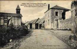 CPA Lagny Seine Et Marne, Nach Der Deutschen Besetzung 1918, Basse-Rue, Ruinen Der Schule - Altri & Non Classificati