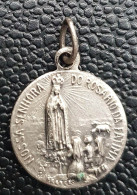 Pendentif Médaille Religieuse Début XXe "Notre-Dame De Fatima" Graveur: Lasserre - Godsdienst & Esoterisme
