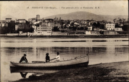 CPA Hendaye Bayonne Pyrénées Atlantiques, Gesamtansicht Von Hondarribia, Jungen In Einem Ruderboot - Autres & Non Classés