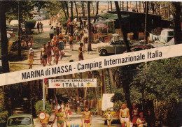 CARTOLINA  C14 MARINA DI MASSA,TOSCANA-CAMPING INTERNAZIONALE ITALIA-CULTURA,RELIGIONE,BELLA ITALIA,VIAGGIATA 1971 - Massa