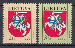 LITHUANIA 1994 State Coat Of Arms MNH(**) Mi 561-562 #Lt1149 - Lituania