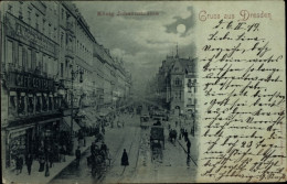 Clair De Lune CPA Dresden Neustadt, Roi Johann Straße - Andere & Zonder Classificatie