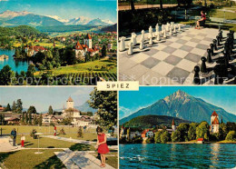 12647837 Spiez Thunersee BE Gesamtansicht Mit Alpenpanorama Bodenschach Minigolf - Autres & Non Classés