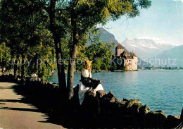 12636137 Montreux VD Lac Leman Chateau De Chillon Et Les Dents Du Midi Montreux - Sonstige & Ohne Zuordnung