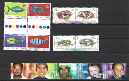 DEUX ANNÉES COMPLÈTES 2000 & 2001.  NEUFS ** (avec Bridge - Pont - Série Poissons) - Cocos (Keeling) Islands