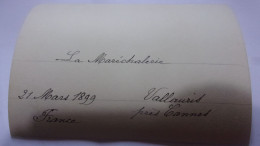 06 BELLE PHOTO DE  VALLAURIS LEGENDEE MARS 1899 LA MARECHALERIE  // MARECHAL FERRAND - Vallauris