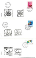 T - 11  - 3 Enveloppes  Nations Unies Genève - Expos Philatéliques 1984 - Sion - Verona - Amsterdam - Cartas & Documentos