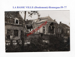 LA BASSE VILLE-DEULEMONT-!?-Hennegau-59-CARTE PHOTO Allemande-GUERRE 14-18-1 WK-MILITARIA- - Andere & Zonder Classificatie