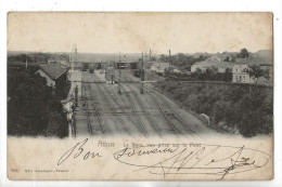 Aubange (Belgique, Luxembourg) : Les Voies De Chemin De Fer Au Niveau De La Gare Prise Du Pont En 1905 PF - Aubange