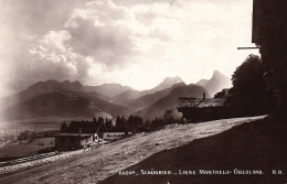 Swiss Alps Schonried Ligne Montreux Oberland Incredible View Real Photo Vintage Postcard - Altri & Non Classificati