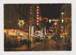 Lebanon Liban Modern BEIRUT Hamra Street By Night, View Vintage Photo Postcard RPPc AK (1277) - Liban