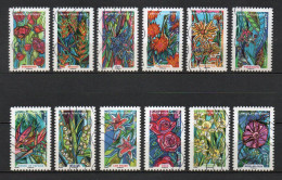 - FRANCE Adhésifs N° 1300/11 Oblitérés - Série Complète FLEURS A FOISON 2016 (12 Timbres) - - Usati