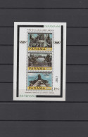 Panama 1980 Olympic Games Moscow / Lake Placid, Space, Concorde S/s With Golden Overprint MNH - Estate 1980: Mosca