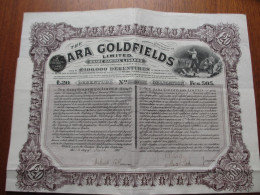 ANGLETERRE 1911 - THE ARA GOLFIELDS - OBLIGATION DE 505 FRS - - Autres & Non Classés