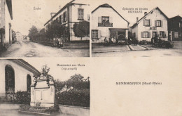 Sundhoffen  Monument Aux Morts Ecole  Epicerie  Cycles Reinhard (  Trace Plis Haut Gauche ) - Sonstige & Ohne Zuordnung