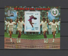 Paraguay 1979 Olympic Games Lake Placid S/s With "A" Number MNH - Hiver 1980: Lake Placid