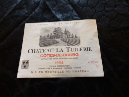 E-31 , Etiquette De Vin, Château La Tuilerie, Côtes De Bourg, 1994 - Bordeaux