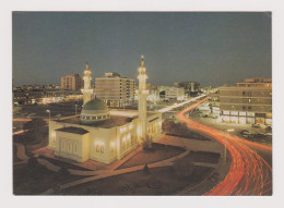 KUWAIT Al-Hilaly Street, Mosque, Night View, Vintage Photo Postcard RPPc AK (1292) - Kuwait