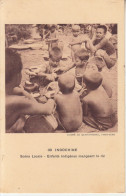VIÊT NAM -  Indochine - Scène Locale - Enfants Indigènes Mangeant Du Riz - Cambodge - Vietnam