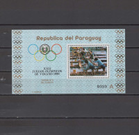 Paraguay 1979 Olympic Games Moscow S/s With "A" Number MNH - Summer 1980: Moscow