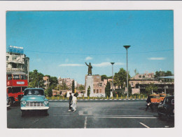 IRAN Tehran FERDOWSI Square, Monument, Old Car, Double Decker Bus, View Vintage Photo Postcard RPPc AK (671) - Iran