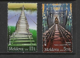 MOLDAVIE 2018 PONTS-EUROPA YVERT N°895/896 NEUF MNH** - Bridges