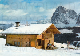 CARTOLINA  C14 ALPE DI SIUSI,BOLZANO,TRENTINO ALTO ADIGE-RAUCH-RIFUGIO SCIISTICO-MONTAGNA,VACANZA,VIAGGIATA 1967 - Bolzano