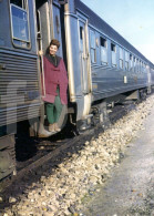 2 PHOTOS SET 60s AMATEUR PHOTO FOTO COMBOIO CP TRAIN PORTUGAL AT18 - Trains