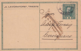 1749 - AUSTRIA - CARTOLINA POSTALE - Del 1918 Da Heller 8 Verde Scuro - " IL LAVORATORE" Trieste . - Brieven En Documenten