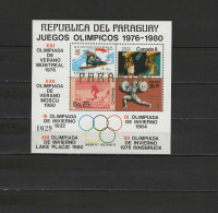 Paraguay 1978 Olympic Games, Space S/s MNH - Verano 1980: Moscu