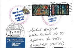 2024: "Wonders Of The Microscopic World", Letter From The Farmers Market Los Angeles, To Andorra,with Arrival Postmark - Brieven En Documenten