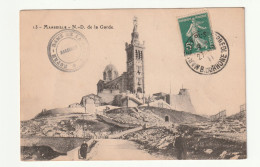 13 . Marseille . N.D De La Garde N°13 . 1911 - Notre-Dame De La Garde, Aufzug Und Marienfigur